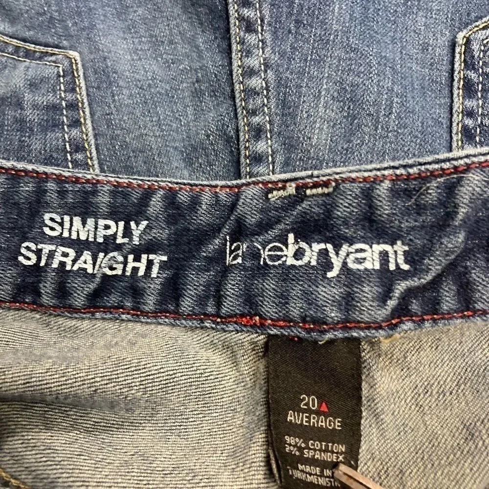 LANE BRYANT,Simply StraightBlue Jeans,Sz 20Average‎